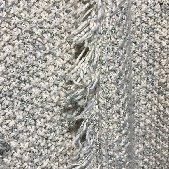 ZARA Fringed Open-Front Chunky Cardigan Sweater - Picture 4 of 8